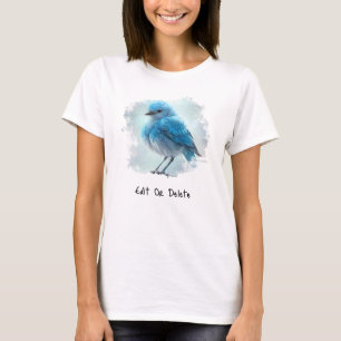 *~* Whimsical Niedlich Detailed Blue Bird AP54 Art T-Shirt