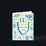 Whimsical Niedlich Dreidel Menorah CUSTOM HANUKKAH Feiertagskarte<br><div class="desc">Perfekte niedliche Karte für einen lustigen Urlaub! Handgemachte Kunst für Sie! Vollständig anpassbar! Klicken Sie auf "Personalisieren" oben, um den Text zu bearbeiten. Klicken Sie auf "Bearbeiten mit dem Designwerkzeug", um die Schriftart, Farben und Einstellungen anzupassen. (Karo auch mein Shop für alternative Designs) Dies ist eine gefaltete Karte, Karo meinen...</div>