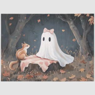 Whimsical Niedlich Ghost und Eichhörnchen Dekoupag Seidenpapier