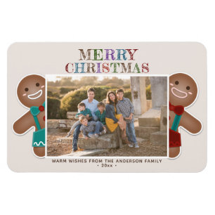 Whimsical Niedlich Gingerbread Frohe Weihnachts-Fo Magnet
