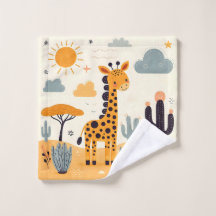Whimsical Niedlich Giraffe in Savanna