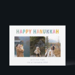 Whimsical Niedlich Happy Hanukkah Multi Foto Vier Feiertagskarte<br><div class="desc">Whimsical Niedlich Happy Hanukkah Multi Foto Vier-Feiertagskarte</div>