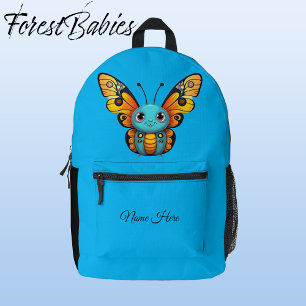 Whimsical Niedlich Monarch Butterfly Cartoon Graph Bedruckter Rucksack