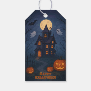 Whimsical Niedlich Spooky Spuk House Halloween- Geschenkanhänger