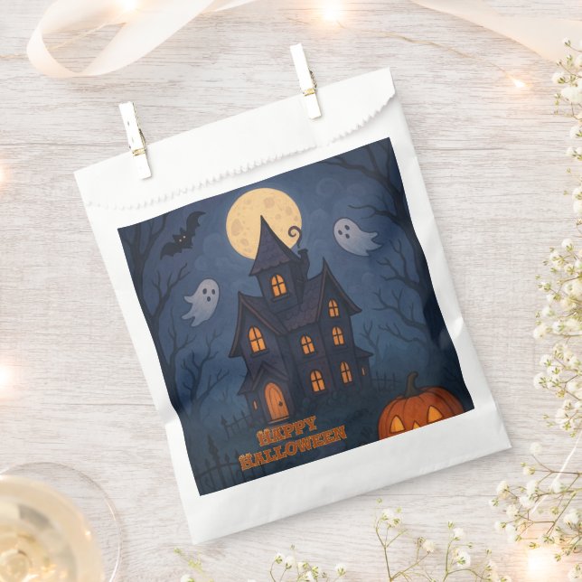 Whimsical Niedlich Spooky Spuk House | Halloween- Geschenktütchen (Ausgeschnitten)
