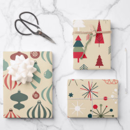 Whimsical Nordic Christmas Ornaments Geschenkpapier Set
