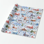 Whimsical Nordic Hygge Christmas Village Pastel Geschenkpapier<br><div class="desc">Das Whimsical Christmas Village Wrapping Paper - eine reizvolle Umarmung des nordischen Charmes und der skandinavischen Hygge Ästhetik. Mit diesem unwiderstehlich niedlichen und bezaubernden Umhüllungspapier verwandeln Sie Ihr Urlaubsgeschenk in ein magisches Erlebnis. Stellen Sie sich ein ruhiges Weihnachtsdorf in sanften Pastellfarben vor, vorwiegend hellblau, inspiriert von der gemütlichen Faszination. Jedes...</div>