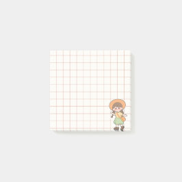 Whimsical Notebook Girl Art Collection Post-it Klebezettel