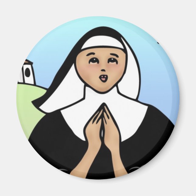 Whimsical Nun Magnet (Vorne)
