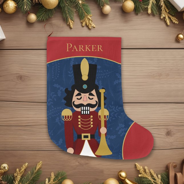 Whimsical Nutcracker Weihnachtsfest Strumpf Großer Weihnachtsstrumpf (Von Creator hochgeladen)