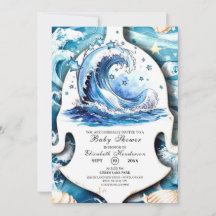 Whimsical Ocean Waves Baby Dusche