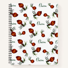 Whimsical Onion Pattern Notebook Notizbuch