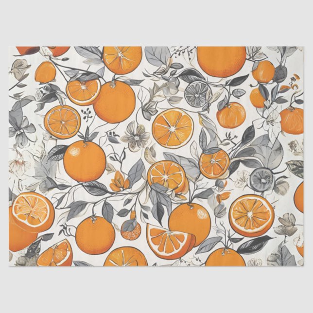Whimsical Orange Deluxe Seidenpapier (Vorderseite)