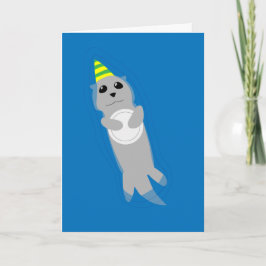 Whimsical Otter, ausgestorben Großer Geburtstag Karte