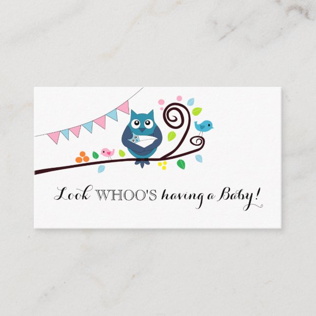 Whimsical Owl Baby Shower Ticket Einladung (Vorderseite)