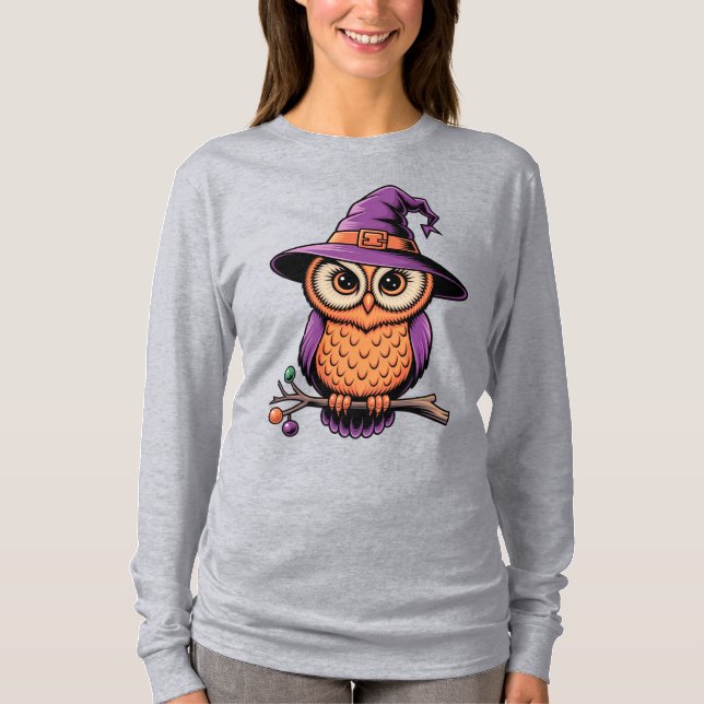 Whimsical Owl Witz T-Shirt (Vorderseite)