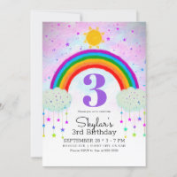 Whimsical Painbow & Stars Geburtstagsparty