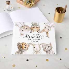 Whimsical Pajama Animals: Soft Pastel Party Accent Gästebuch