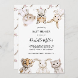 Whimsical Pajama Parade: Baby Shower Invitation  Einladung