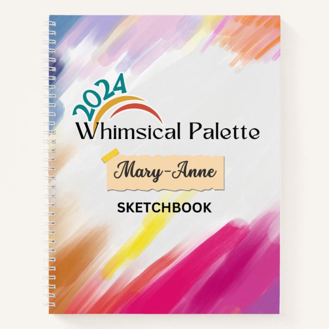 Whimsical Palette Sketchbook Notizbuch (Vorderseite)