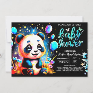 Whimsical Panda Adventure erwartet Boy Baby Shower Einladung