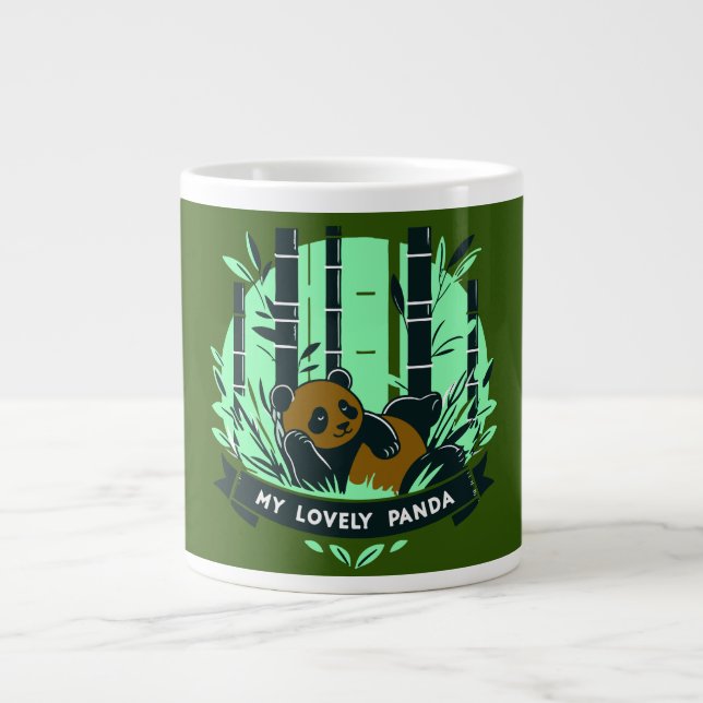 Whimsical Panda Geschenke: Adorable Designs & Artw Jumbo-Tasse (Vorderseite)