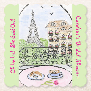 Whimsical Paris Eiffelturm BRIDAL SHOWER Untersetzer
