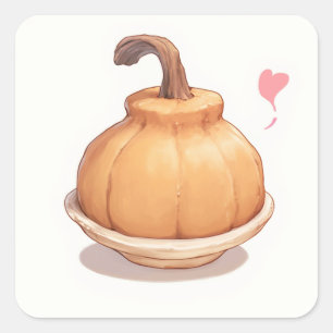 Whimsical Pastel Art Quadratischer Aufkleber