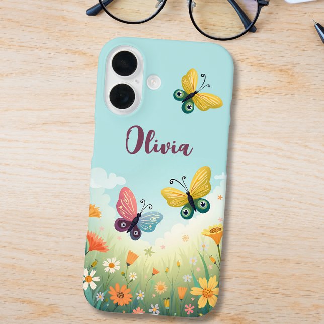 Whimsical Pastel Butterfly Garden Case-Mate iPhone Hülle (Von Creator hochgeladen)