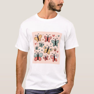 Whimsical Pastel Butterfly T - Shirt
