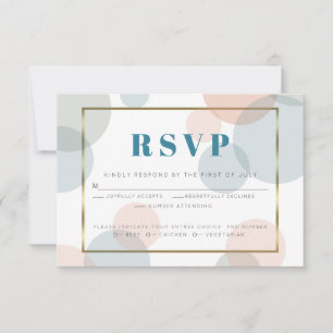 Whimsical Pastel Confetti Dots UAWG RSVP Karte