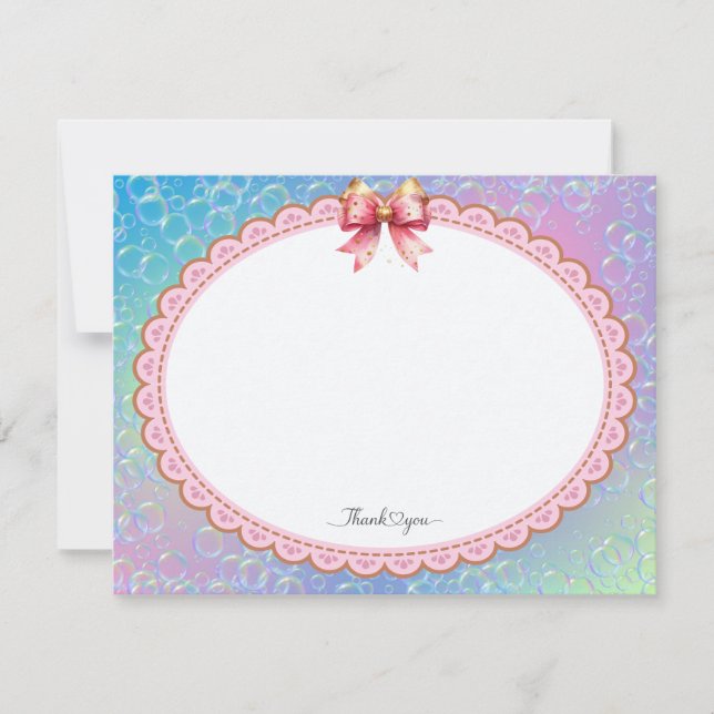 Whimsical Pastel "Danke" Mitteilungskarte (Vorderseite)