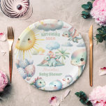 Whimsical Pastel Hatching Bald Dino Baby Dusche Pappteller<br><div class="desc">Genießen Sie den Charme Ihrer Babydusche mit unseren Boho Niedlichen Dinosaurier Baby Shower Paper Tellern! Diese Teller mit bezaubernden Dinosaurier-Illustrationen und bohemian-inspiriert Akzenten fügen Ihrem Feiern eine reizvolle Touch hinzu. Ob Snacks, Appetithäppchen oder Kuchen - diese Teller bringen den Gästen ein Lächeln in ihrem skurrilen Design. Unsere Teller aus hochwertigen...</div>