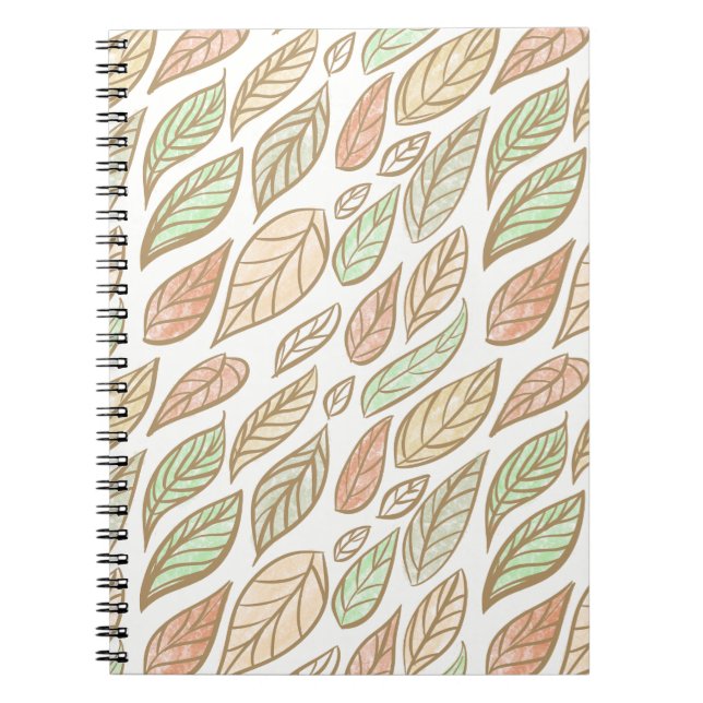 Whimsical Pastel Leaf Drift Notizblock (Vorderseite)