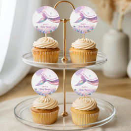 Whimsical Pastel Mermaid Undersea Girl Runder Aufkleber