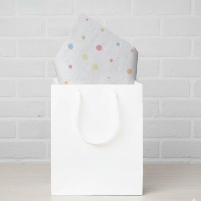 Whimsical Pastel Polka Dot Christmas Tree Seidenpapier (Pastel polka dot tissue paper)