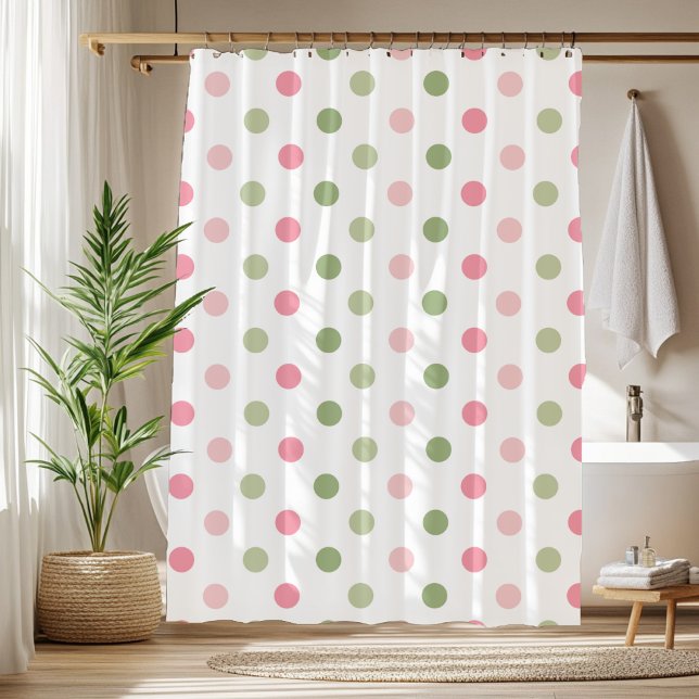 Whimsical Pastel Polka Dot Duschvorhang (Whimsical Pastel Polka Dot Shower Curtain)