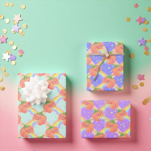 Whimsical Pastel Puking Pumpkins Geschenkpapier Set