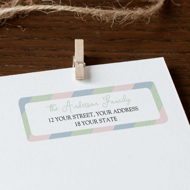 Whimsical Pastel Return Address Label (Von Creator hochgeladen)