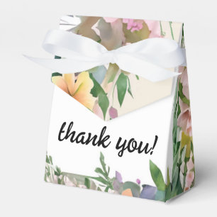 Whimsical Pastel Watercolor Wildblume Hochzeit Geschenkschachtel