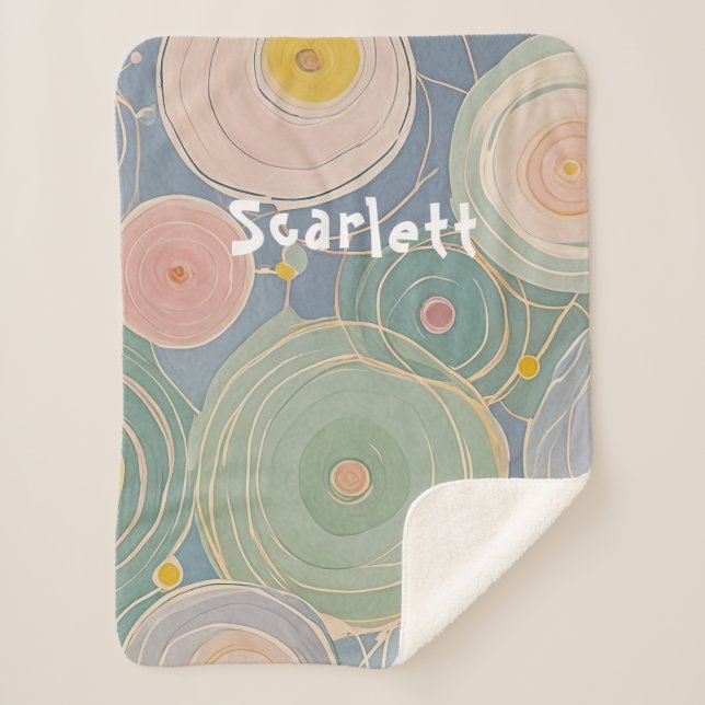 Whimsical Pastel Whirls Sherpadecke (Vorderseite)