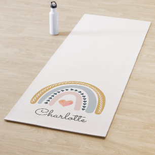 Whimsical Personalisiert Boho Rainbow Yogamatte