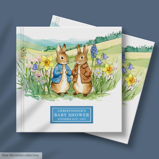 Whimsical Peter Rabbit Baby Shower Guest Book Boy Gästebuch (Whimsical Peter Rabbit Baby Shower Guest Book Boy)
