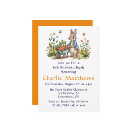 Whimsical Peter Rabbit Boy Birthday Bash Einladung