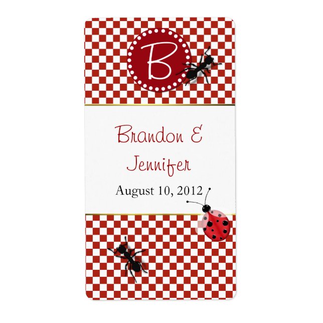 Whimsical Picnic Mini Weine Labels (Vorne)