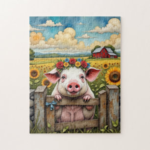 Whimsical Pig Puzzle