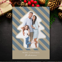 Whimsical Pine Tree Shaped Foto Frohe Weihnachten