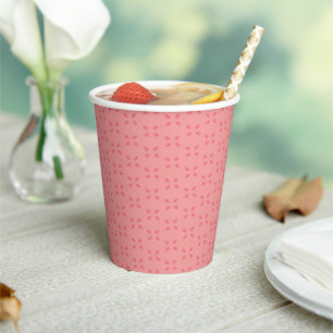 Whimsical Pink Apple Seed Pattern Baby Dusche Pappbecher
