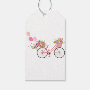 Whimsical Pink Bicycle Geschenkanhänger