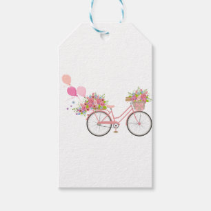 Whimsical Pink Bicycle Geschenkanhänger